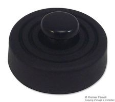 TR FASTENINGS TRFF-008-P4X6 Bumper / Feet, Fast Foot, Pack 50, Rivet, 6 mm, 21 mm, Round, Black
