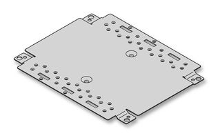 NVENT SCHROFF 24822007 Enclosure Accessory, 1U, Steel, Mounting Plate
