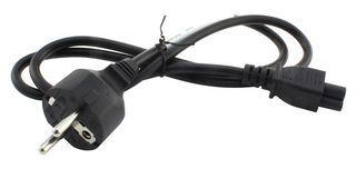 MULTICOMP PRO GW-151616 Mains Power Cord, CEE 7/7 Plug to IEC 60320 C5, 1 m, 16 A, 250 VAC, Black