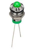 APEM Q8P6CXXG02E LED Panel Mount Indicator, Green, 2 VDC, 8 mm, 20 mA, 60 mcd, IP67