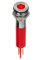 APEM Q8F1CXXR24E LED Panel Mount Indicator, Red, 24 VDC, 8 mm, 20 mA, 12 mcd, IP67