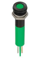 APEM Q8F1BXXHG220E LED Panel Mount Indicator, Green, 220 VAC, 8 mm, 20 mA, 300 mcd, IP67
