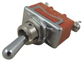 PANASONIC T115E-SULF Toggle Switch, Standard Type, On-Off-On, SPDT, Non Illuminated, T-15 Series, Panel Mount, 15 A