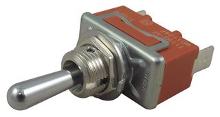 PANASONIC T115G-AF Toggle Switch, Standard Type, (On)-Off-(On), SPDT, Non Illuminated, T-15 Series, Panel Mount, 15 A