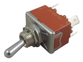 PANASONIC T215K-AULF Toggle Switch, Standard Type, On-Off, DPST, Non Illuminated, T-15 Series, Panel Mount, 15 A