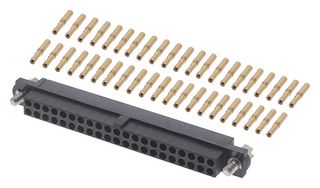 HARWIN M80-4614205 Rectangular Connector, Jackscrews, Datamate J-Tek M80, 42 Contacts, Receptacle, 2 mm, Crimp, 2 Row