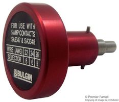 BULGIN LIMITED 14025/1820 Crimp Tool Locator, Bulgin Buccaneer 4000 Series contacts, 8 Pole Crimp Contacts, 4000