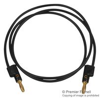 POMONA 2948-24-0 Banana Test Lead, Single, Connector Assembly, 4mm Stackable Banana Plug, 4mm Stackable Banana Plug