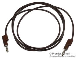 POMONA B-24-1 Banana Test Lead, Single, 4mm Stackable Banana Plug, 4mm Stackable Banana Plug, 24 ", 610 mm, Brown