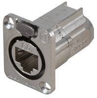 NEUTRIK NE8FDX-Y6 Modular Connector, RJ45 Jack, 1 x 1 (Port), 8P8C, Cat6a, Panel Mount