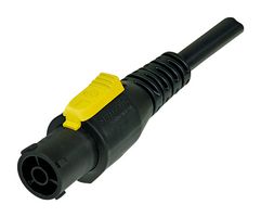 NEUTRIK NKPF-SR-A-2 Mains Power Cord, Mains Plug, Schuko to Mains Socket, 2 m, 16 A, 250 VAC, Black, Powercon Series
