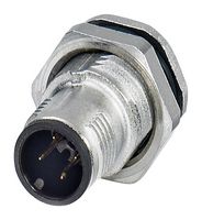 PHOENIX CONTACT 1553459 Sensor Connector, SPEEDCON Series, M12, Male, 4 Positions, Solder Pin, Straight Panel Mount