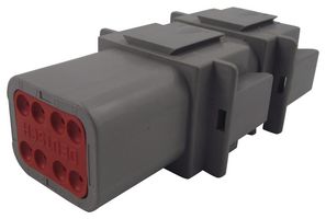 TE CONNECTIVITY - DEUTSCH DT04-08PA Automotive Connector Housing, IP68, DT Series, Receptacle, 8 Ways, DT Series Pin Contacts