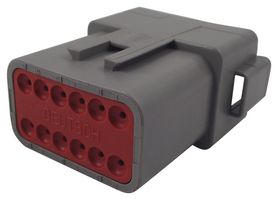 TE CONNECTIVITY - DEUTSCH DT04-12PA Automotive Connector Housing, IP68, DT, Receptacle, 12 Ways, DT Series Pin Contacts
