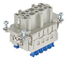 HARTING 09330102748 Heavy Duty Connector, 1 Ground Contact, Han ES Press, Insert, 10 Contacts, 10B, Receptacle