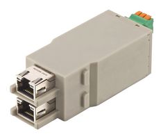 HARTING 09801130400 Switch, 4 Ports, Industrial, Fast Ethernet, DIN Rail, RJ45 x 4, 10Mbps, 100Mbps, 1Gbps
