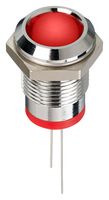 APEM Q14P6CXXR02 LED Panel Mount Indicator, Red, 2 VDC, 14 mm, 20 mA, 80 mcd
