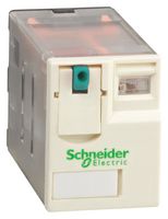 SCHNEIDER ELECTRIC RXM2AB1JD Power Relay, IP40, DPDT, 12 VDC, 12 A, Harmony RXM Series, Socket, DC