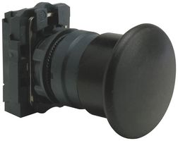 SCHNEIDER ELECTRIC XB5AC21 Industrial Pushbutton Switch, Harmony XB5 Series, 22 mm, SPST-NO, Momentary, Mushroom, Black