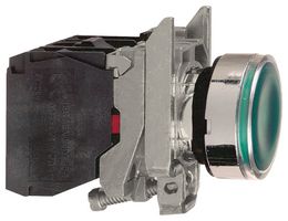 SCHNEIDER ELECTRIC XB4BW3365 Industrial Pushbutton Switch, Harmony XB4 Series, 22.5 mm, SPST-NO, SPST-NC, Momentary, Flush
