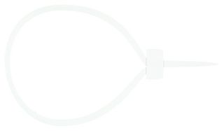 PANDUIT SST1M-M Cable Tie, Sta-Strap® Releasable, Nylon 6.6 (Polyamide 6.6), Natural, 102 mm, 2.4 mm, 20 mm, 18 lb
