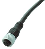 ABB - JOKAB 2TLA020056R4100 Sensor Cable, Black, M12 Receptacle, Free End, 8 Positions, 20 m, 66 ft