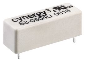 SENSATA / CYNERGY3 S8-0504U Reed Relay, SPST-NO, 5 VDC, S8 Series, Through Hole, 120 ohm, 1 A