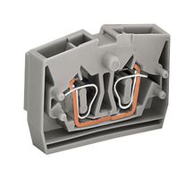 WAGO 264-326 DIN Rail Mount Terminal Block, Center, Orange, 2 Ways, 28 AWG, 12 AWG, 2.5 mm², Clamp, 20 A