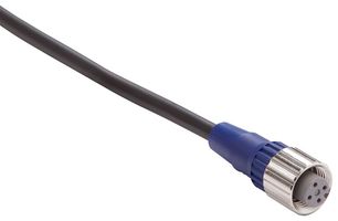 OMRON INDUSTRIAL AUTOMATION XS2F-LM12PVC4S2M Sensor Cable, M12 Receptacle, Free End, 4 Positions, 2 m, 6.6 ft, XS2F-L Series