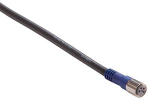 OMRON INDUSTRIAL AUTOMATION XS3F-LM8PVC4A5M Sensor Cable, 90° M8 Receptacle, Free End, 4 Positions, 5 m, 16.4 ft, XS3F-L Series