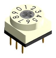MULTICOMP RBH3-10RAVB Rotary Coded Switch, Cross-head, RBH, Through Hole, 10 Position, 24 VDC, BCD, 150 mA