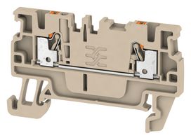 WEIDMULLER 1552790000 DIN Rail Mount Terminal Block, 2 Ways, 26 AWG, 14 AWG, 1.5 mm², Push In, 17.5 A
