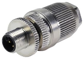 HARTING 21038961505 Sensor Connector, M12, Male, 5 Positions, Crimp Pin, Straight Cable Mount