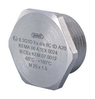 HUMMEL 1.875.2000.50 Blanking Plug, IP68, IP69K, Brass, M20 x 1.5, V-Ms-Ex-d Series