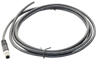 AMPHENOL LTW 8-04AFFM-SL7A02 Sensor Cable, M8 Receptacle, Free End, 4 Positions, 2 m, 6.6 ft, M Series