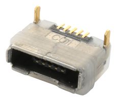 AMPHENOL LTW MUC-20PFFR-JS8A02 USB Connector, Micro USB Type AB, USB 2.0, Jack, 5 Ways, Panel Mount, Right Angle