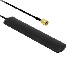 SIRETTA ALPHA11/1M/SMAM/S/S/20 Antenna Blade, Adhesive, 2G, 3G, GSM, GPRS, ISM, UMTS, 850 MHz to 2.1 GHz, 2.5 dBi, SMA