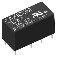 TE CONNECTIVITY - AXICOM V23105A5501A201 Signal Relay, 5 VDC, DPDT, 3 A, D2n/V23105 Series, Through Hole, Non Latching