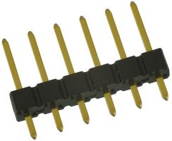 AMPHENOL COMMUNICATIONS SOLUTIONS 68000-206HLF Pin Header, Board-to-Board, 2.54 mm, 1 Rows, 6 Contacts, Through Hole, FCI BergStik II 68000