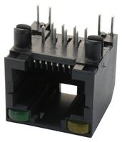 AMPHENOL COMMUNICATIONS SOLUTIONS RJHSE-5081 Modular Connector, RJ45 Jack, 1 x 1 (Port), 8P8C, Cat5, Through Hole Mount