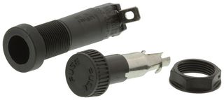 LITTELFUSE 03455LF1H Fuseholder, Cartridge, 1 Fuse, 10 A, 250 VAC, 250 VDC, 5mm x 20mm, Quick Connect