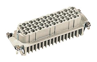 HARTING 09212643101 Heavy Duty Connector, Han D HMC, Insert, 64+PE Contacts, 24B, Receptacle