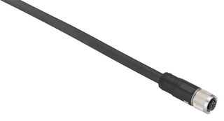 TELEMECANIQUE SENSORS XZCP29P11L15 Sensor Cable, M12 Receptacle, Free End, 8 Positions, 15 m, 49 ft, XZ Series