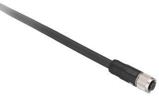 TELEMECANIQUE SENSORS XZCP1164L15 Sensor Cable, M12 Receptacle, Free End, 5 Positions, 15 m, 49 ft, XZ Series