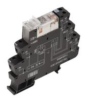 WEIDMULLER 1123540000 Power Relay, DPDT, 230 VAC/VDC, 8 A, TERM Series, DIN Rail