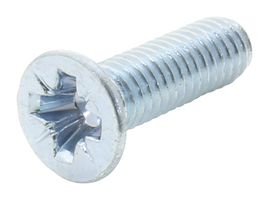 TR FASTENINGS M3.510KRSTMCZ100- Machine Screw, DIN 965, M3.5, 10 mm, Steel, Bright Zinc, Flat / Countersunk Head Pozidriv