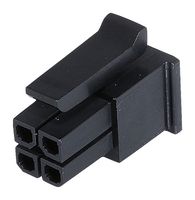 MOLEX 43025-0408 Connector Housing, Black, Micro-Fit 3.0 43025 Series, Receptacle, 4 Ways, 3 mm