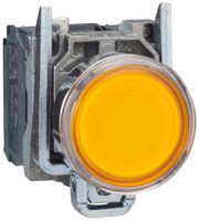 SCHNEIDER ELECTRIC XB4BW35M5 Industrial Pushbutton Switch, Harmony XB4 Series, 22.5 mm, SPST-NO, SPST-NC, Momentary, Flush