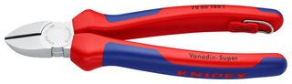 KNIPEX 70 05 180 T Cutter, Narrow Head, 180 mm, Diagonal, 4 mm, 62 °