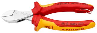 KNIPEX 73 06 160 T Cutter, Heavy Duty, 160 mm, Diagonal, 12 mm, X-Cut